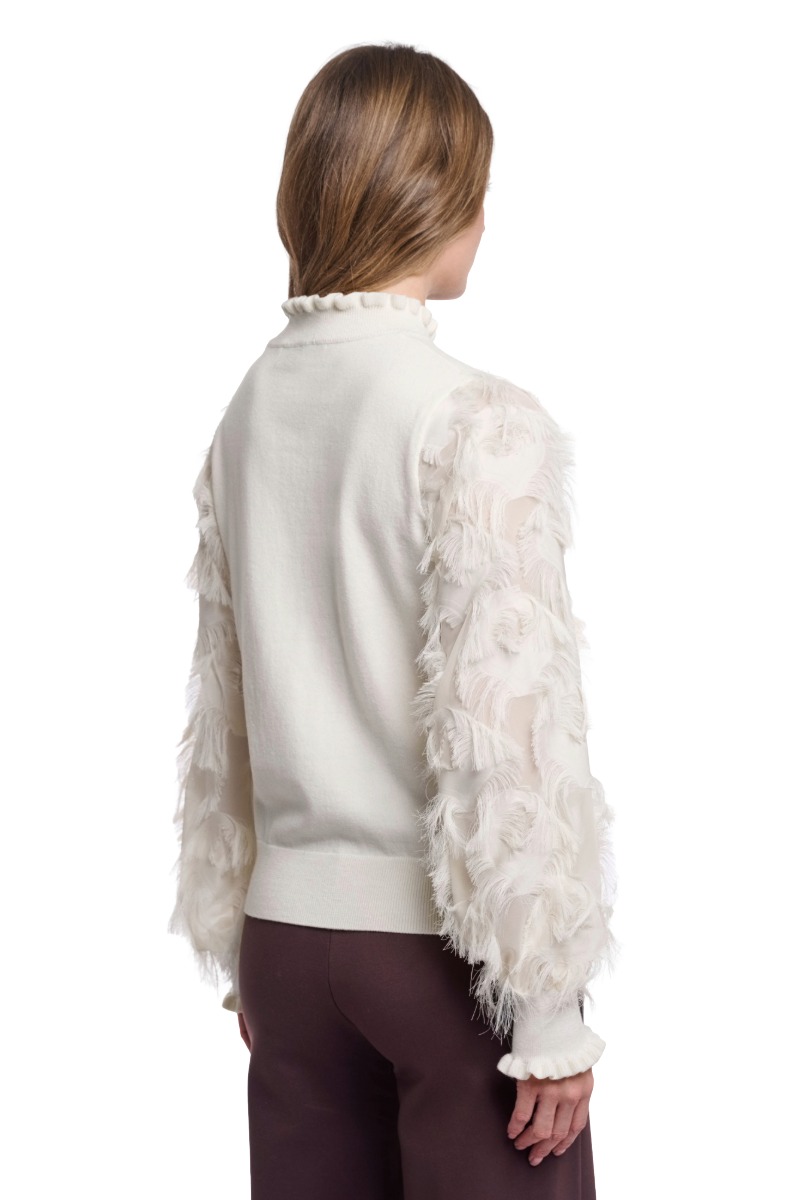Rino & Pelle Janique Damen Pullover mit Statement-Ärmeln