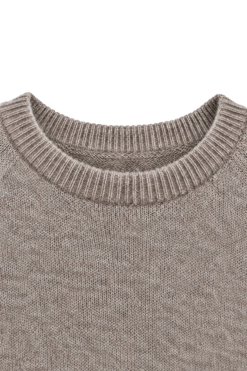 Damenpullover aus Alpaka-Wollmix mit Rundhals