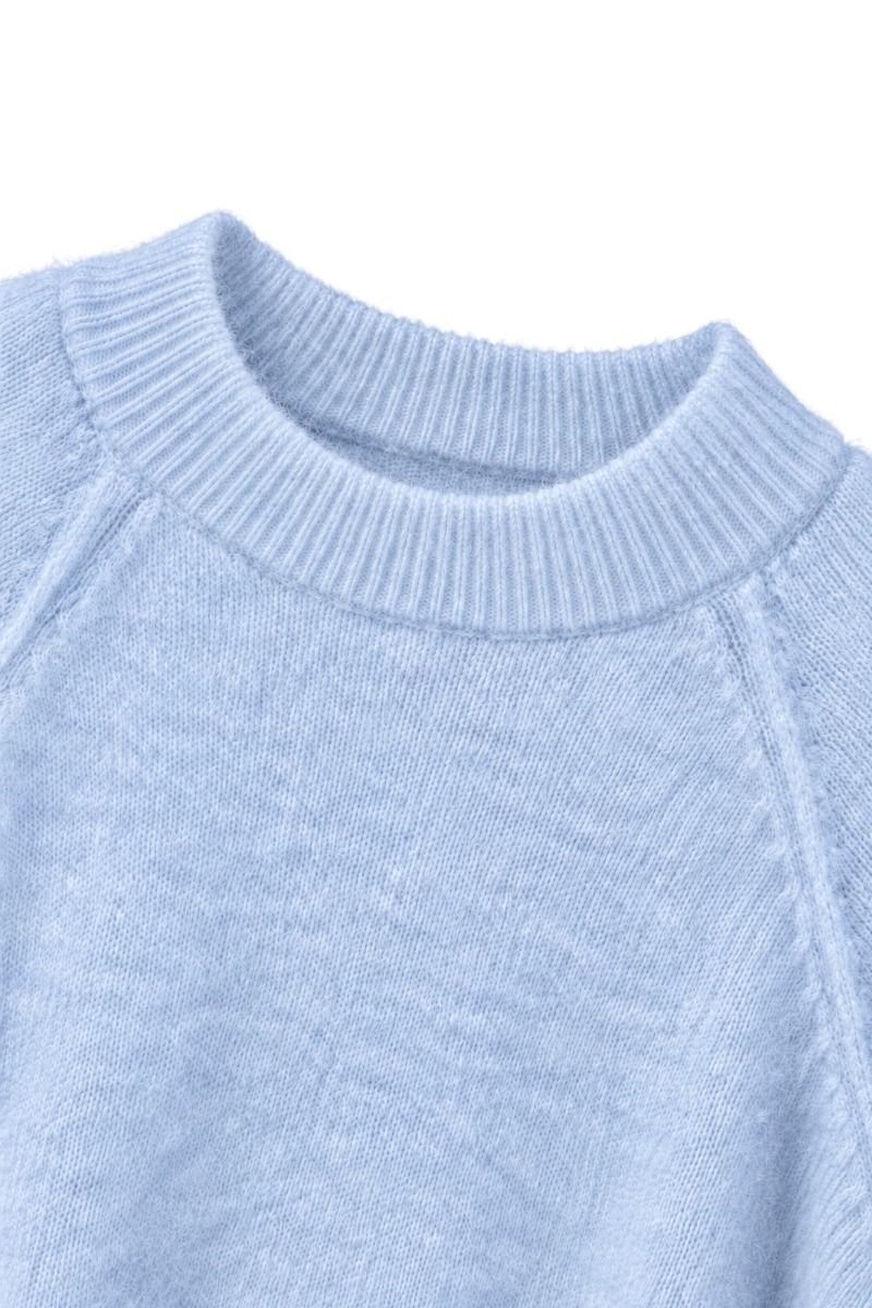 Weicher Damen Angora Strickpullover mit Rundhals