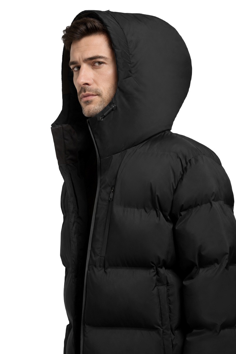 Khujo SILAS Herren Puffer-Steppjacke mit Kapuze und Brusttasche