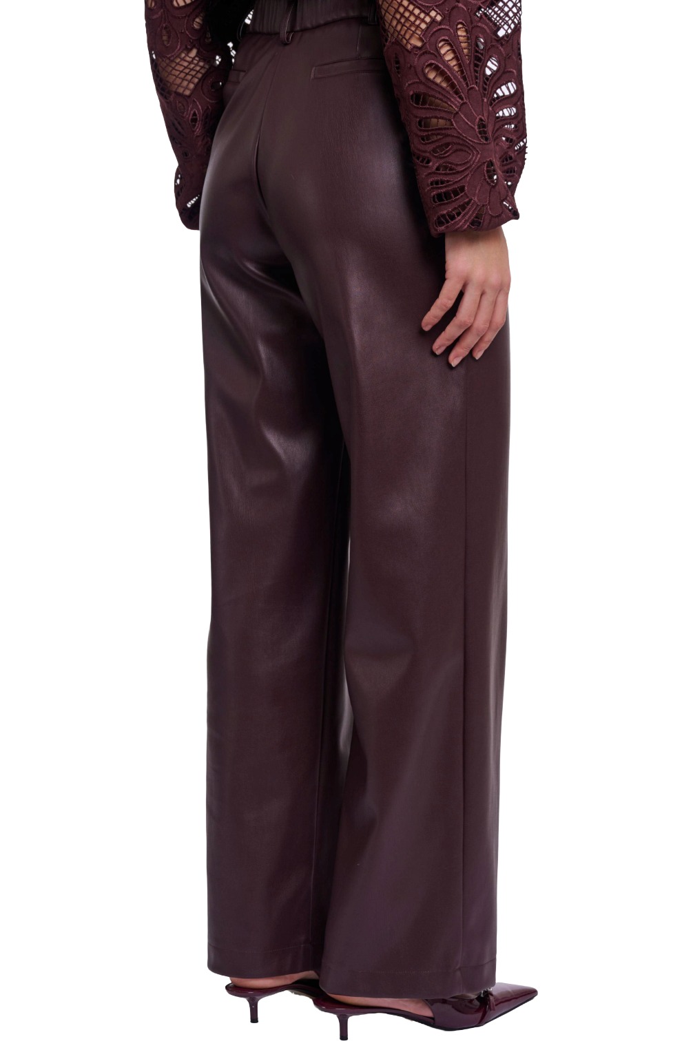 Rino & Pelle Georgina Short Damen Kunstlederhose Wide Leg