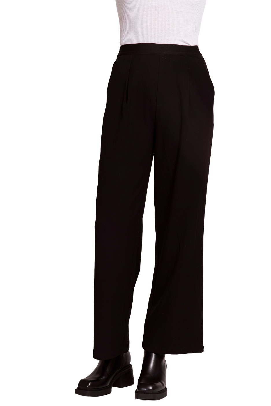 Zhrill Kelli Damen Hose mit weitem Bein & Bundfalten