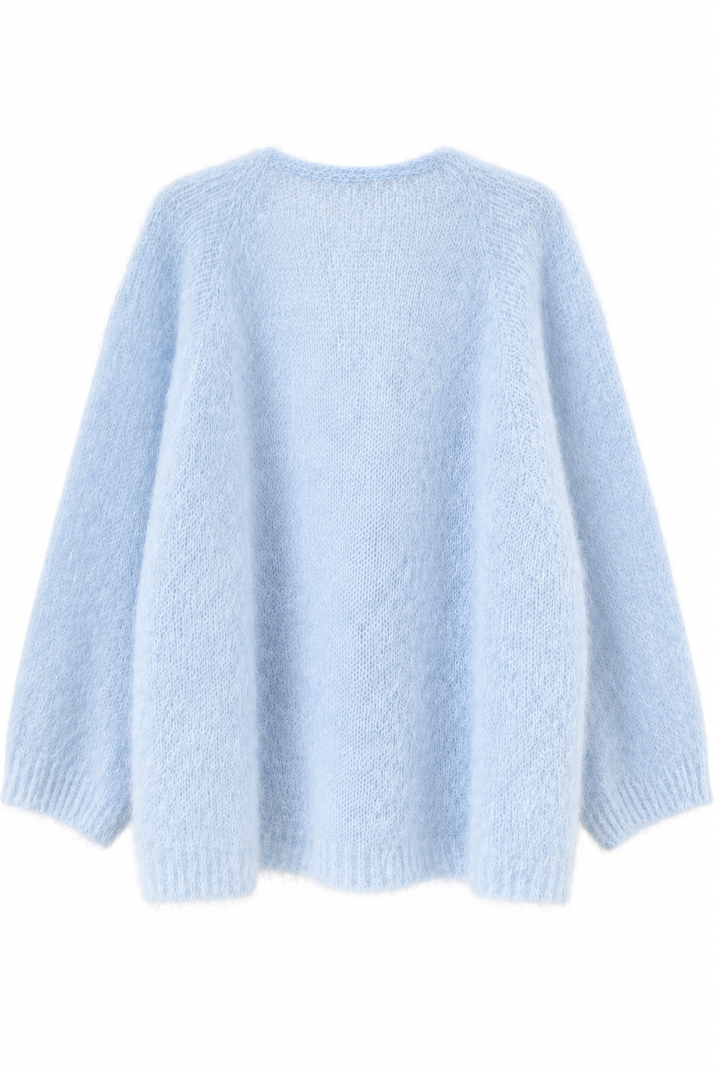 Offene Kid Mohair Strickjacke – 80 % Mohair Made in Italy