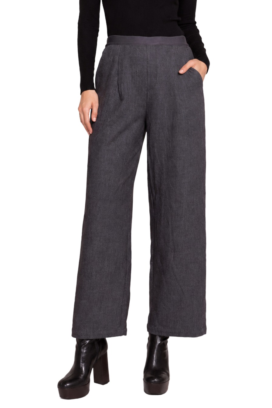 Zhrill Kelli Damen Hose mit weitem Bein & Bundfalten