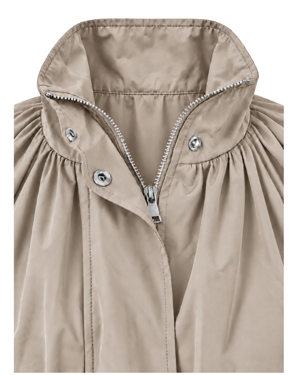 Ballon -Blousonjacke mit Stehkragen & Volumenärmeln
