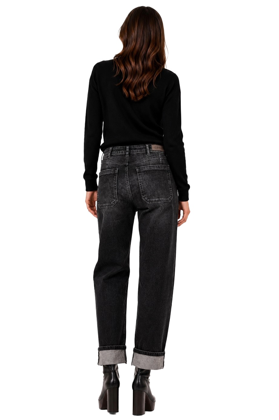 Zhrill Karli Damen Jeans – Relaxed Straight Fit mit Umschlag