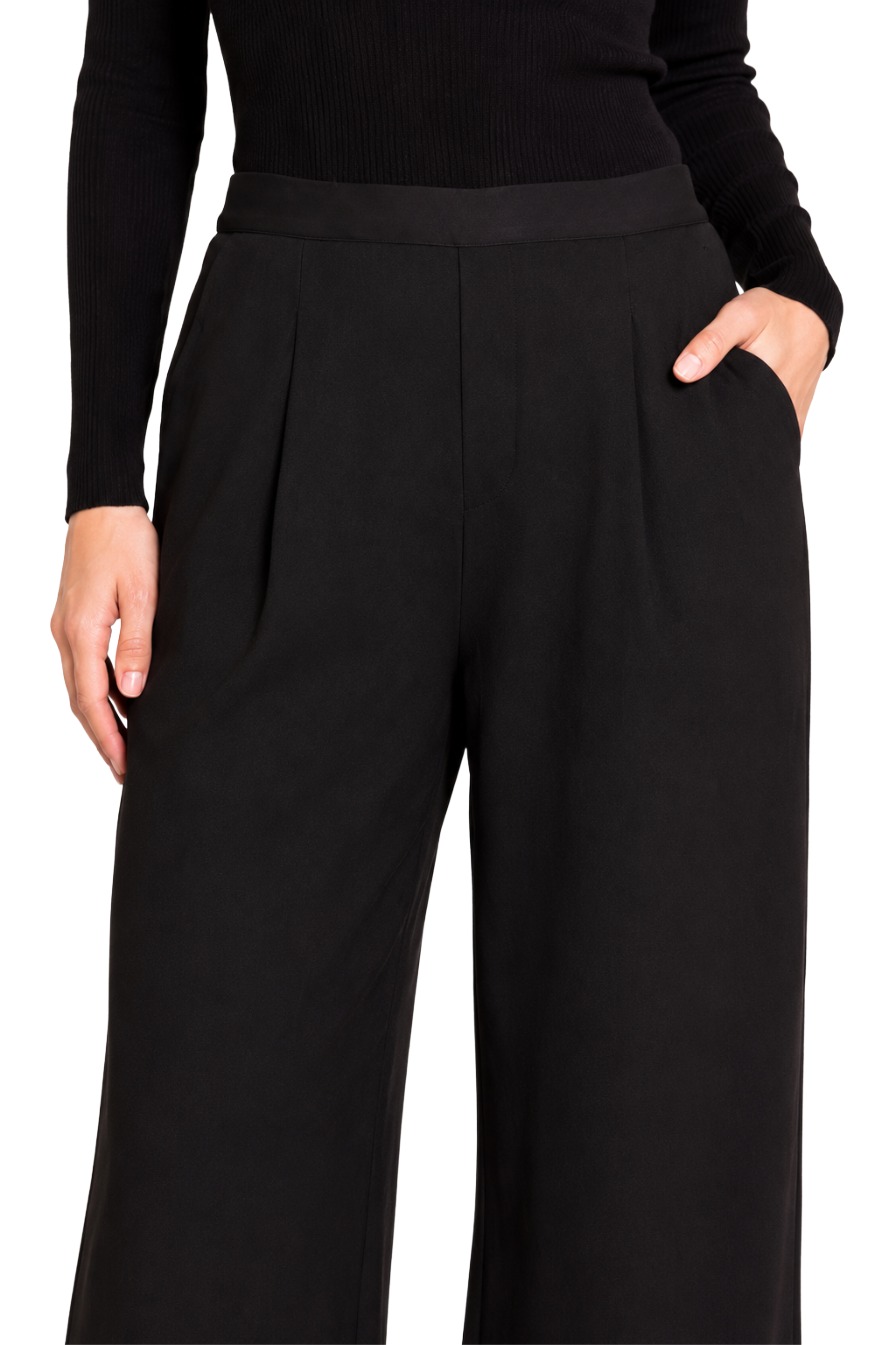 Zhrill Kelli Damen Hose mit weitem Bein & Bundfalten