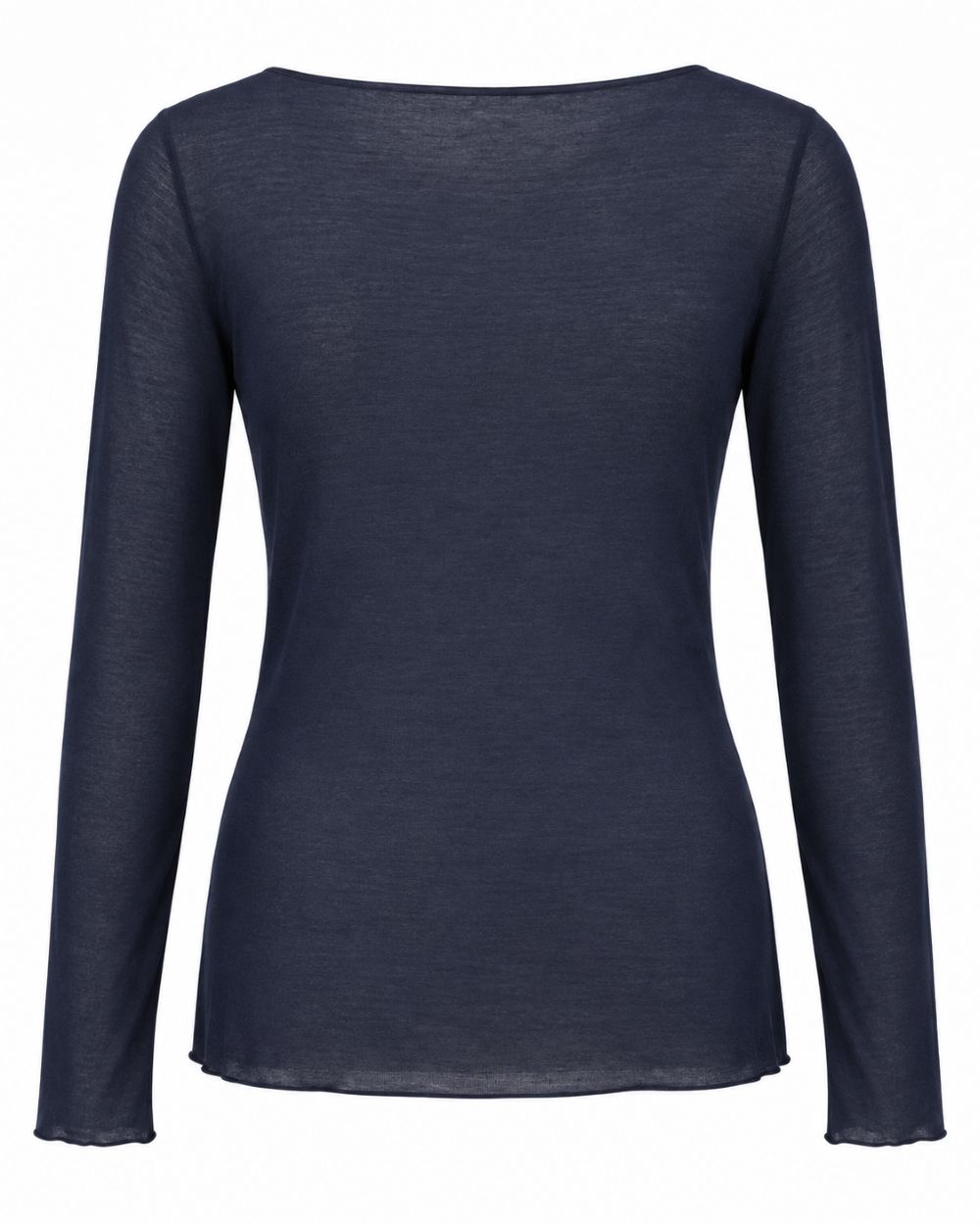Leicht transparentes Longsleeve mit Rundhals & Cashmere