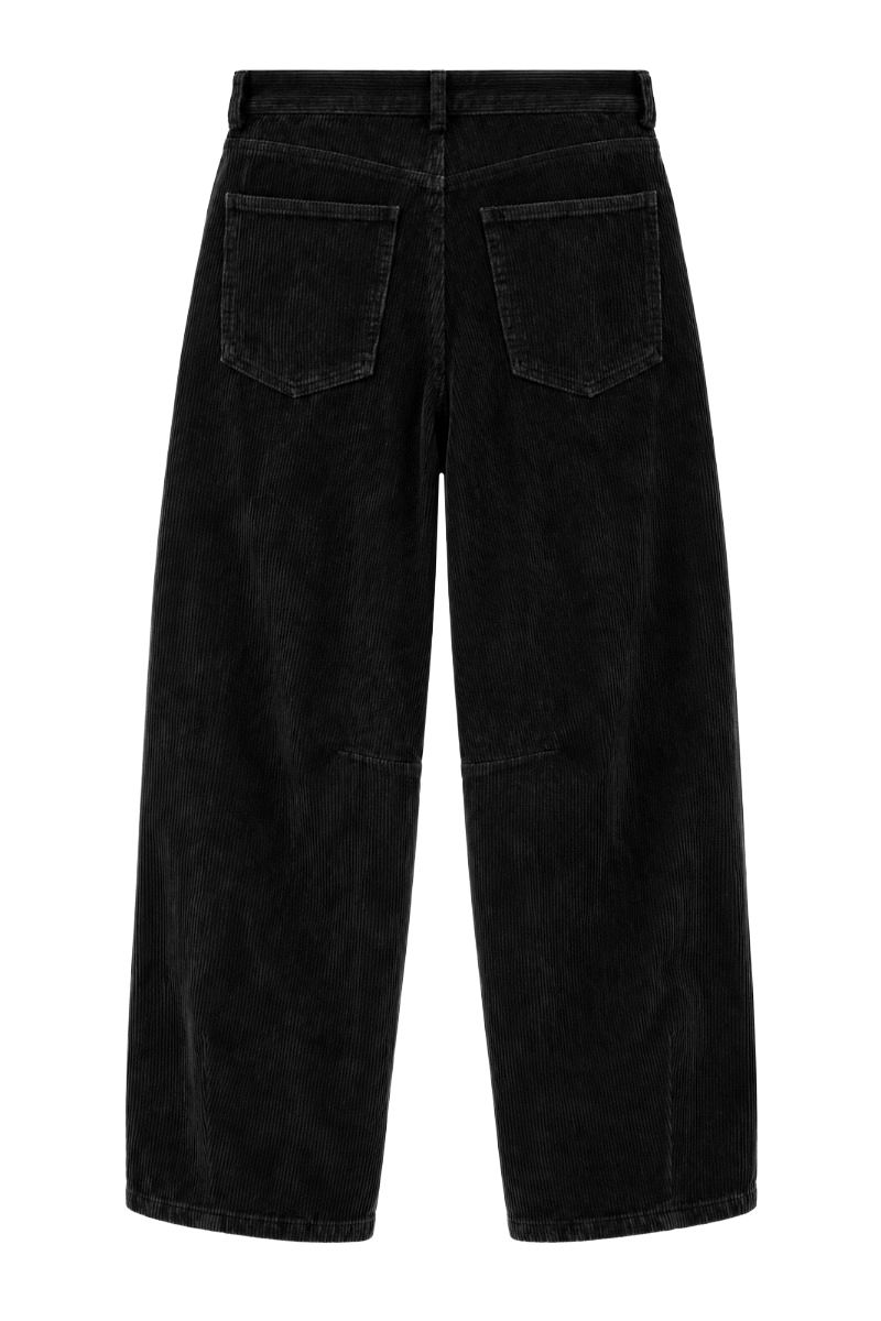 Melly & Co Damen Cordhose im lockeren Barrel Straight Cut