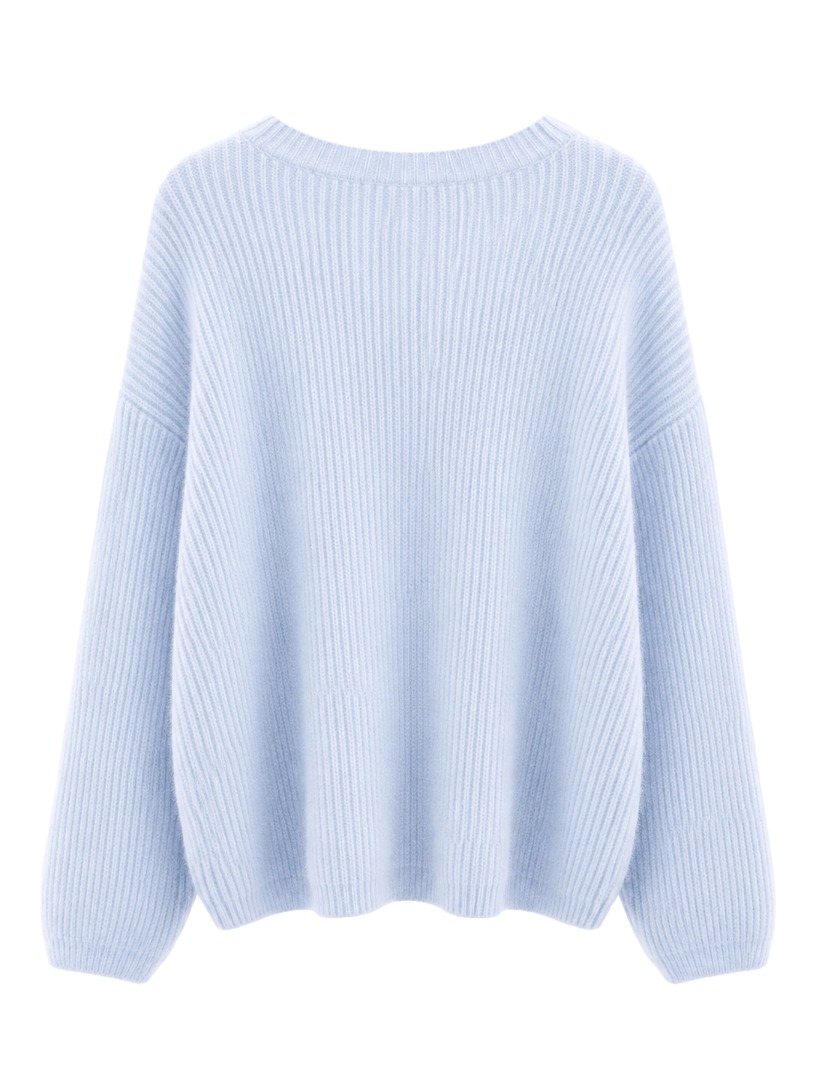 Kuscheliger Oversize-Strickpullover mit Rippstruktur