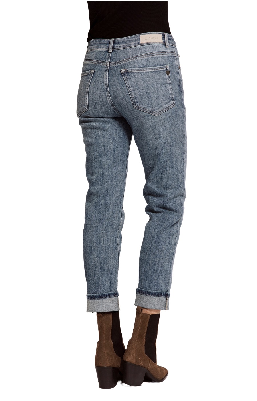 Zhrill Chicondi Damen Jeans – Straight Fit mit Umschlag
