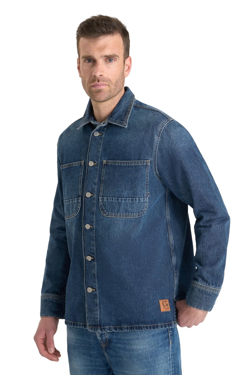 Herren Jeanshemd in coolem Style in blau von Le Temps des Cerises