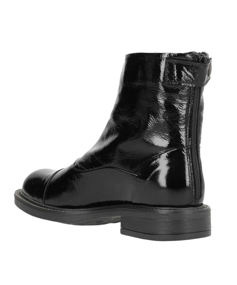 Shoedesign Copenhagen DAHLIA Damen Lackleder Stiefelette in Schwarz