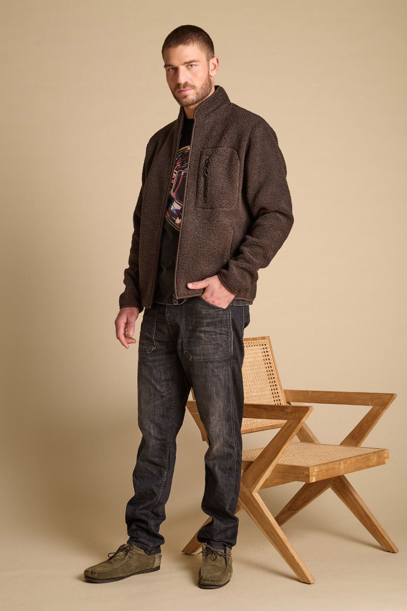 Le Temps des Cerises Ceno Herren Teddy Fleecejacke