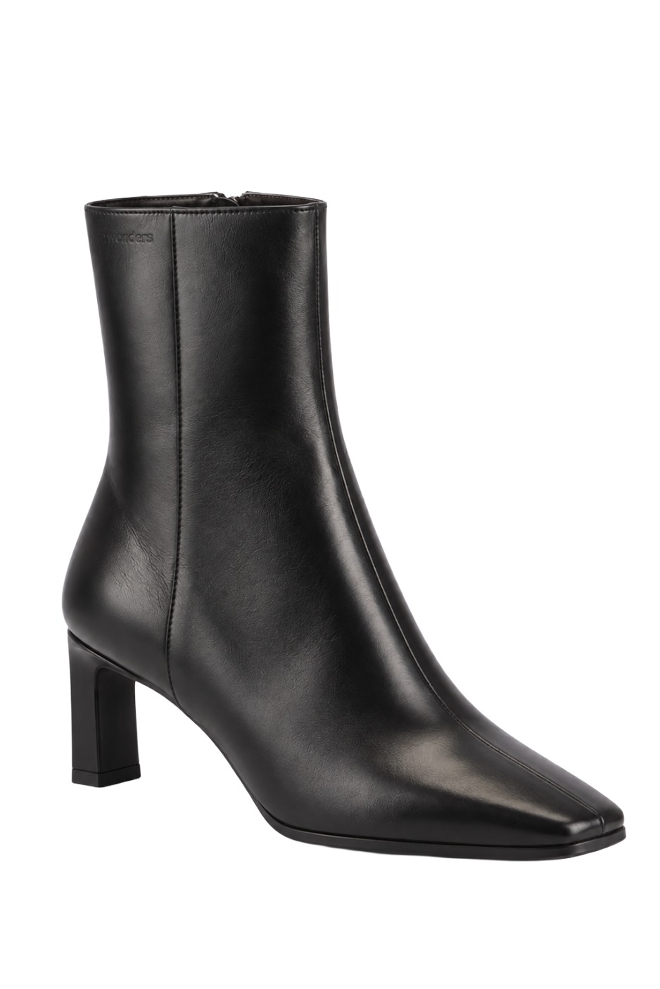 Wonders  M-6301 Oregon Leder-Stiefelette mit Absatz – Schwarz