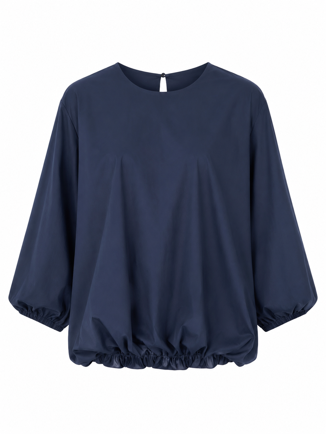 Ballonbluse mit Rundhals