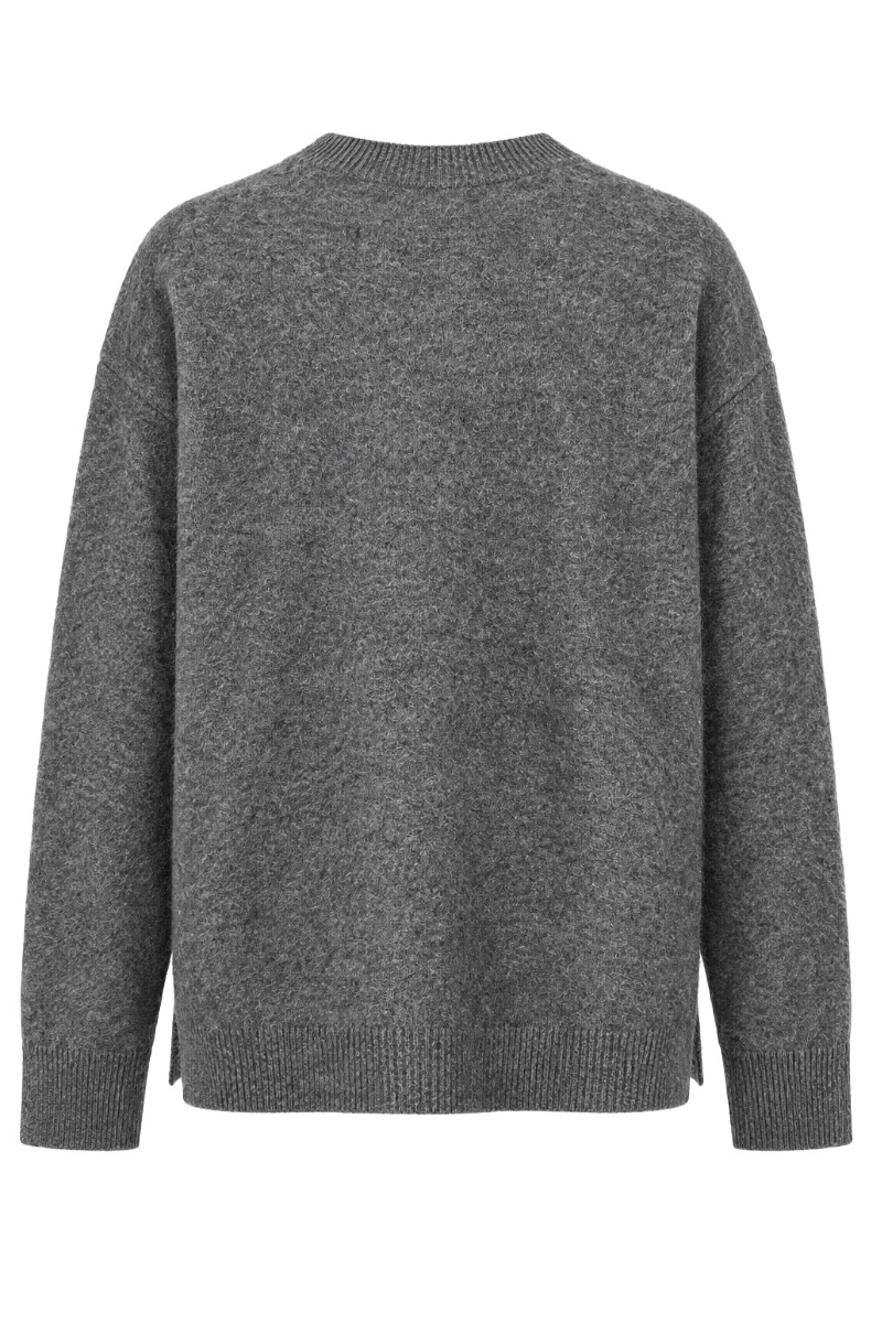 Feiner Damen Strick Pullover mit Rundhals aus Lanawolle & Kaschmir