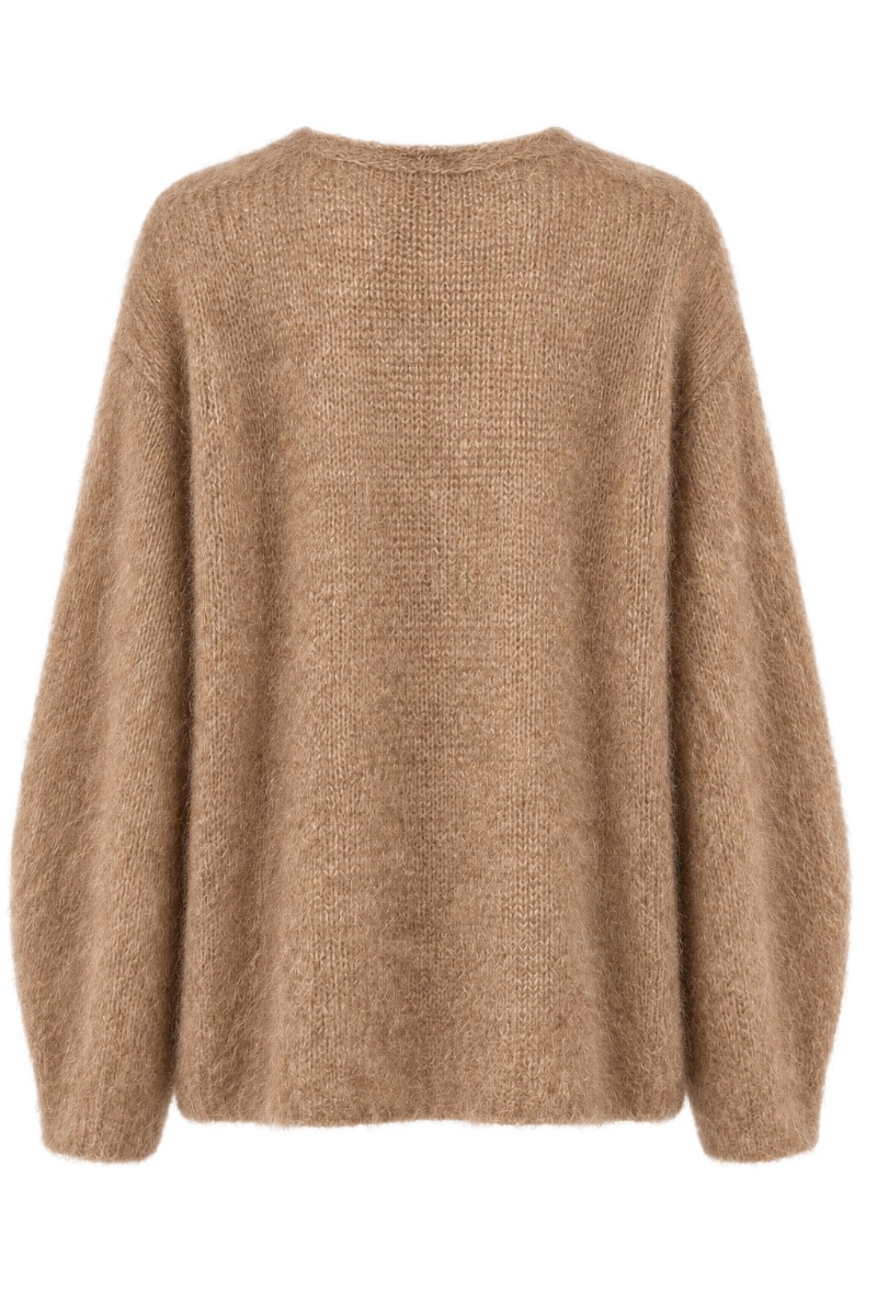 Offene Kid Mohair Strickjacke – 80 % Mohair Made in Italy
