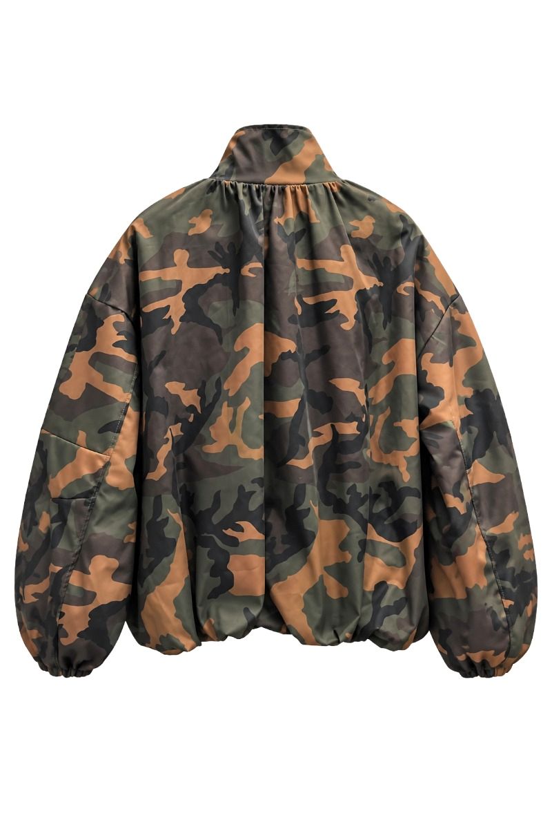 Blousonjacke im Tarn Muster mit Stehkragen