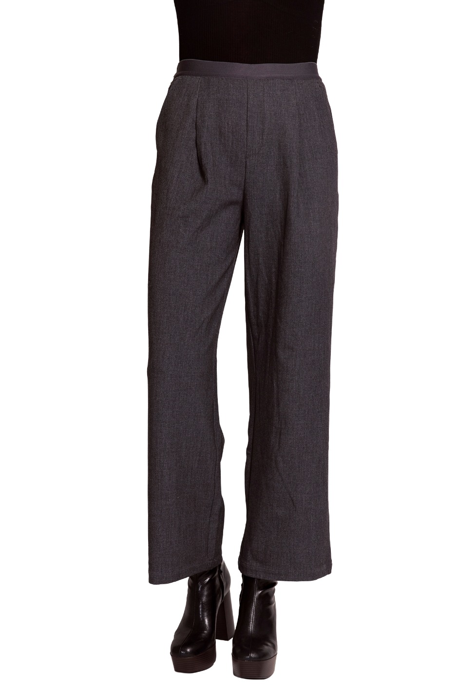 Zhrill Kelli Damen Hose mit weitem Bein & Bundfalten