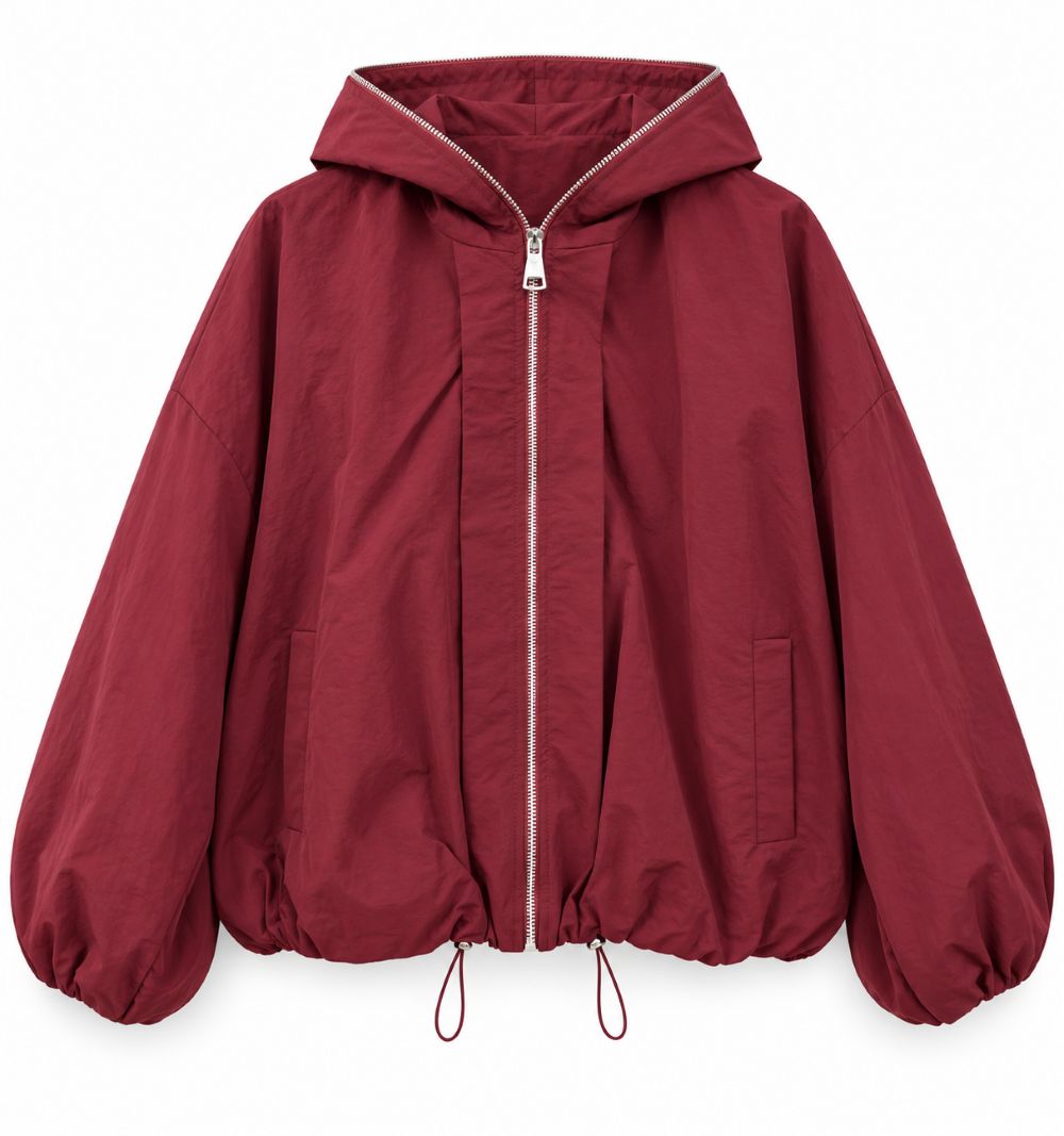 Damen-Blousonjacke mit Kapuze und Tunnelzug