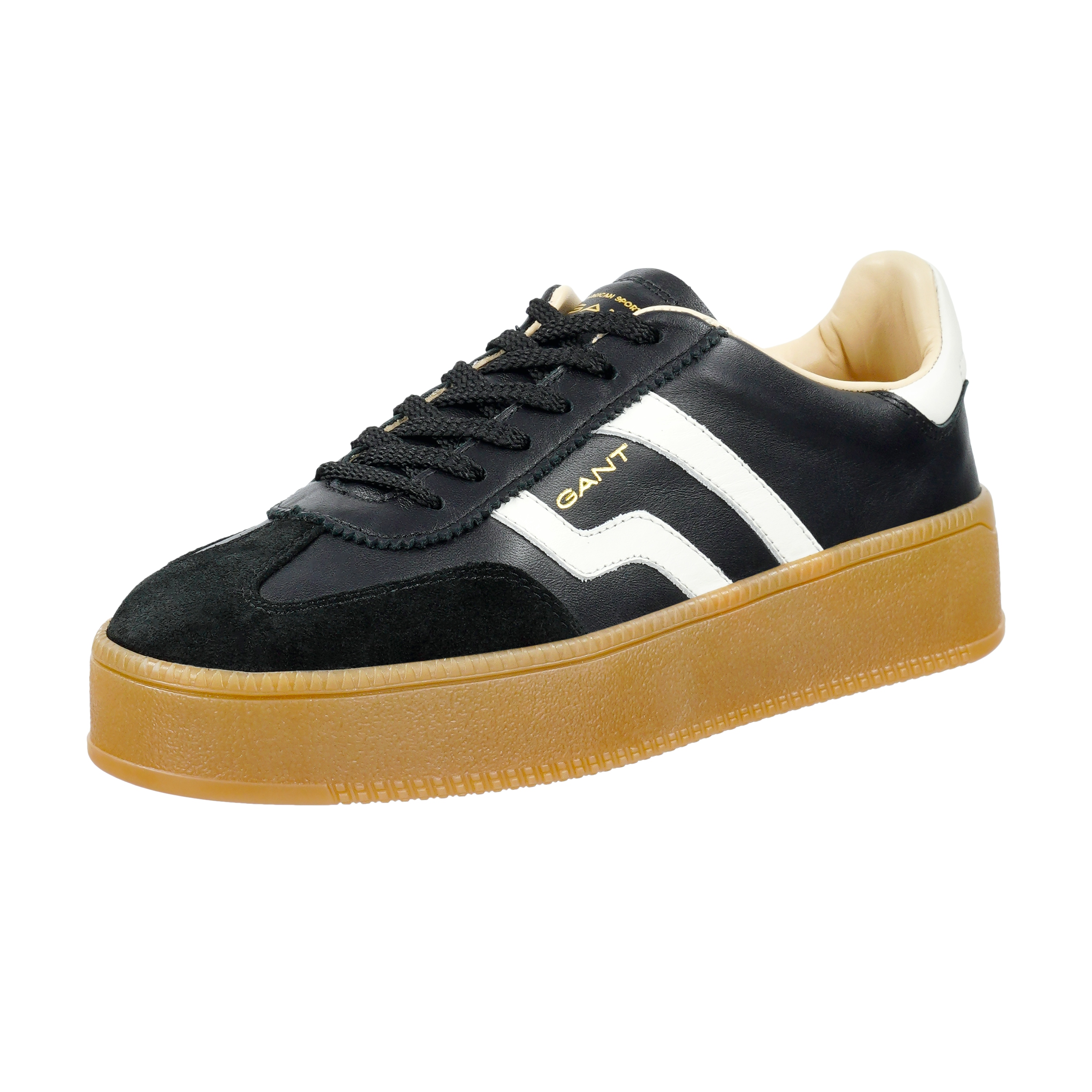 Damen Sneaker mit dicker Sohle in schwarz von Gant