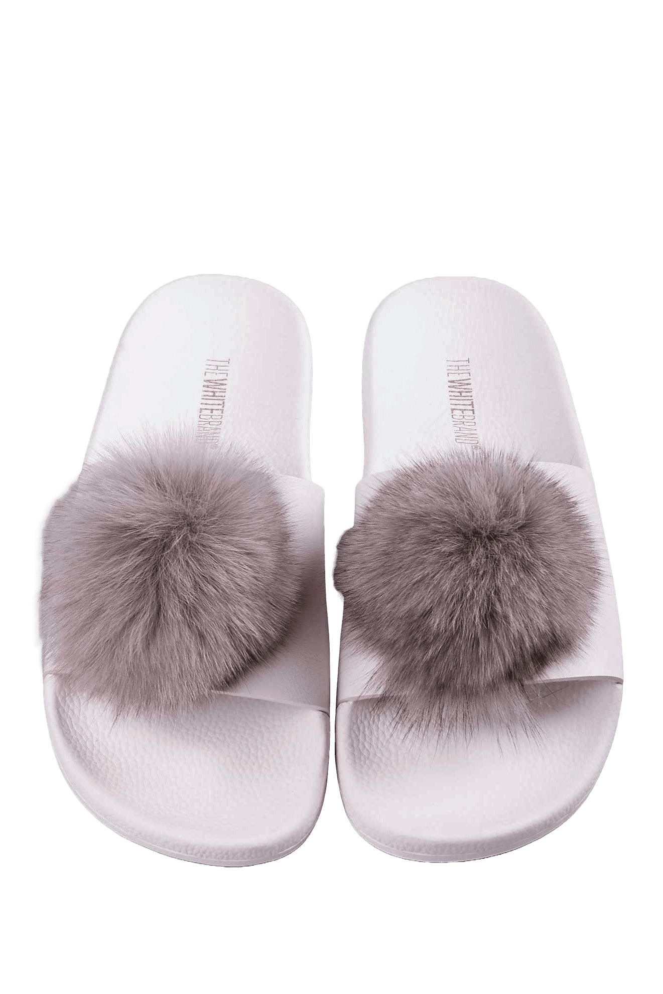 The White Brand Pompon Damen Pantolette