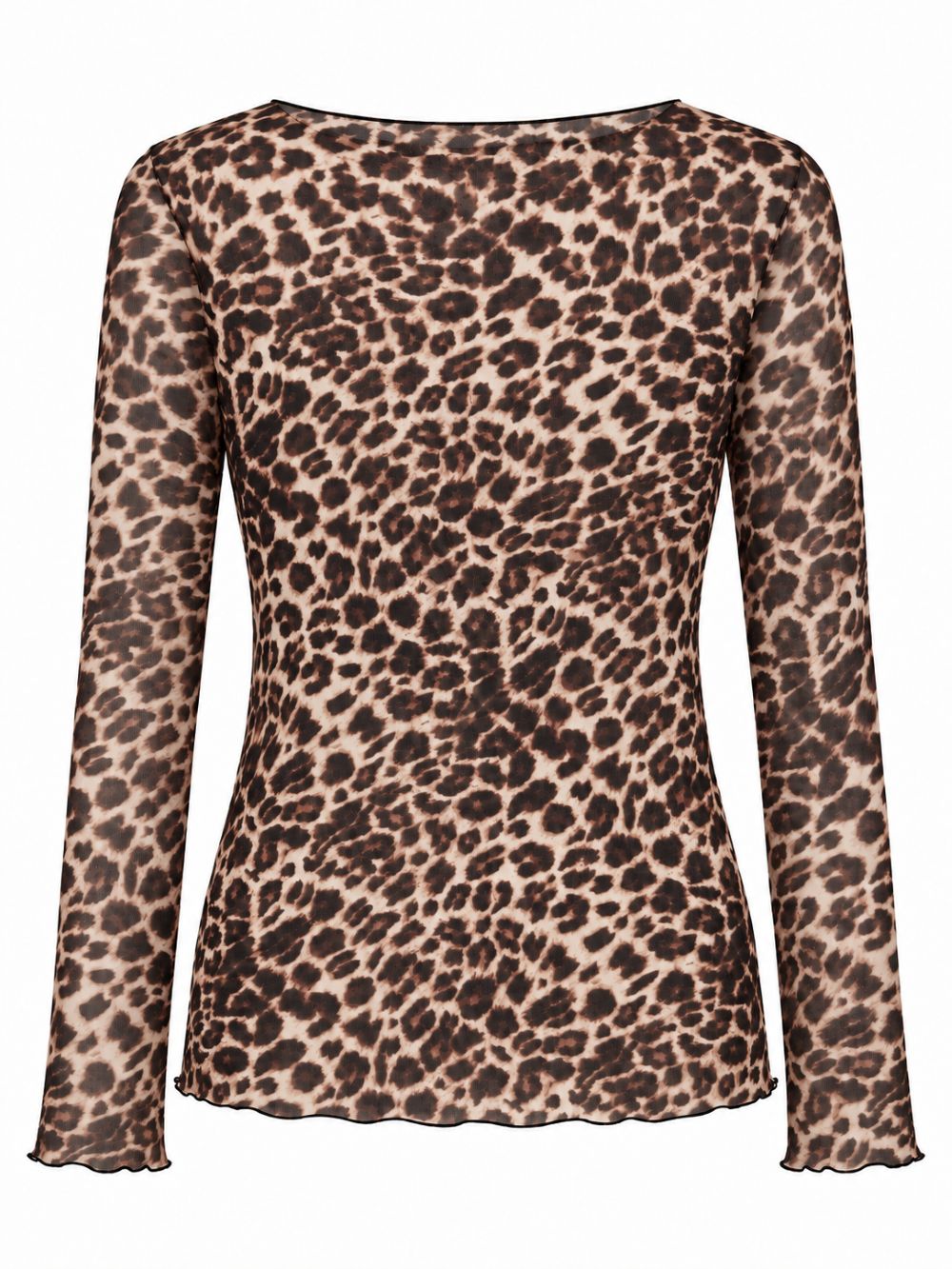 Leicht transparentes Unterzieh-Shirt Animal Print mit Kaschmir & Viskose