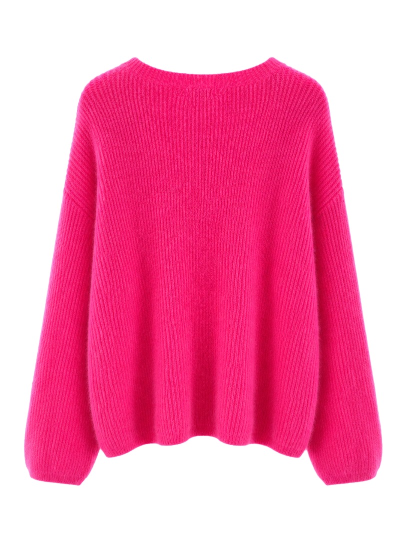 Kuscheliger Oversize-Strickpullover mit Rippstruktur