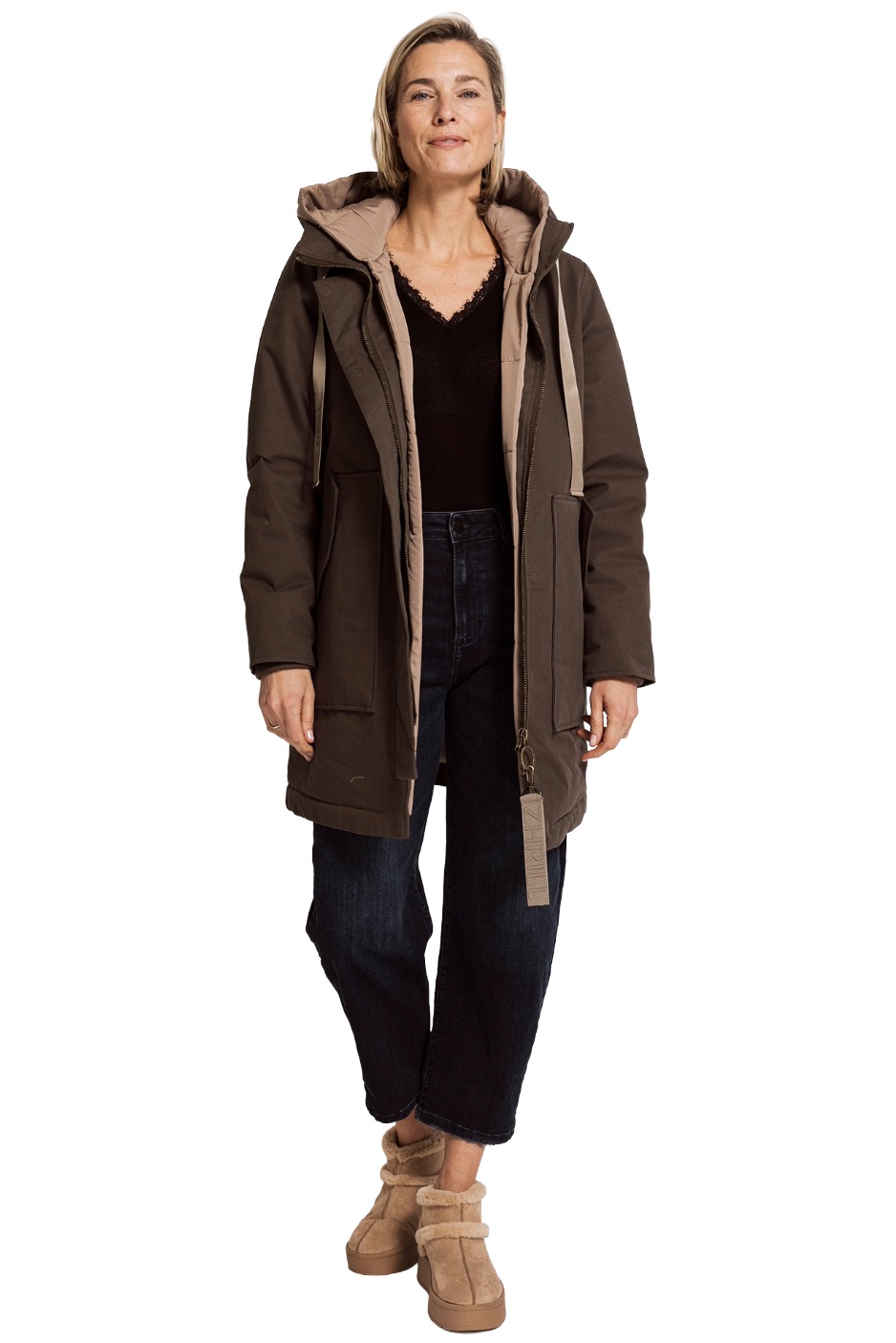 Zhrill Isoke Damen Parka mit Kapuze