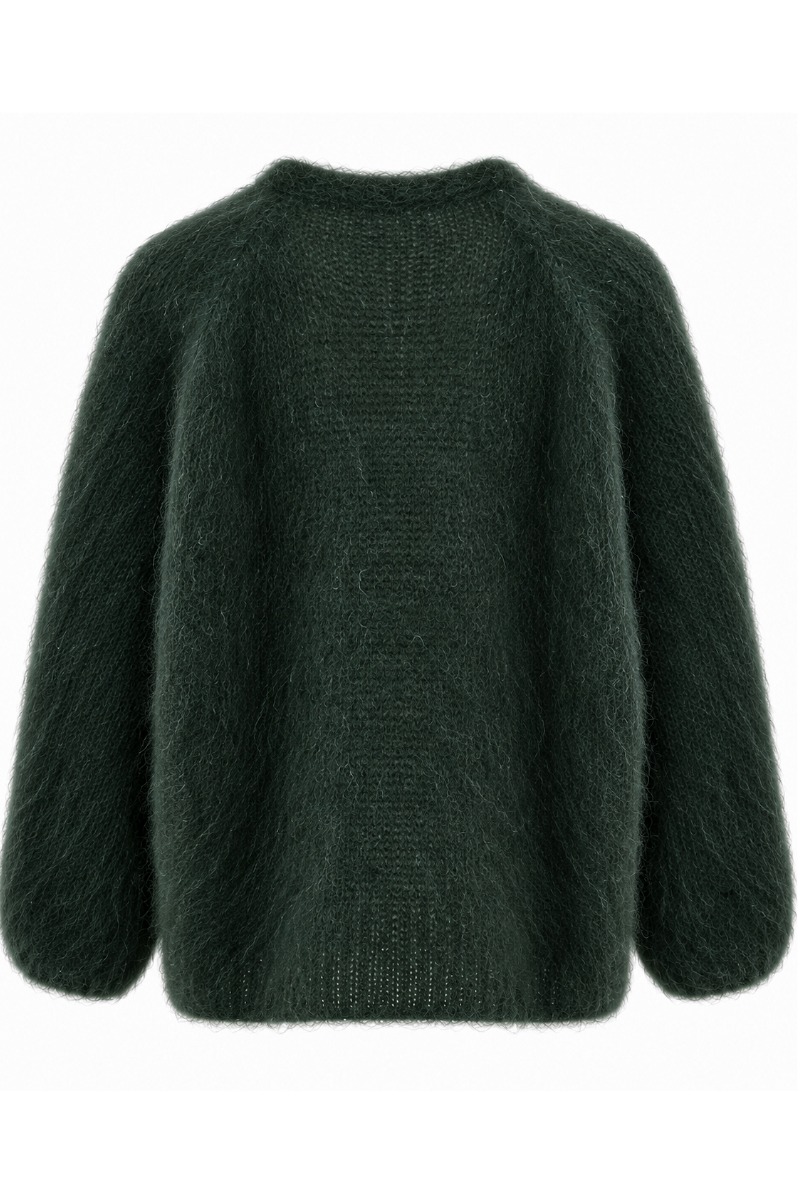 Offene Kid Mohair Strickjacke – 80 % Mohair Made in Italy