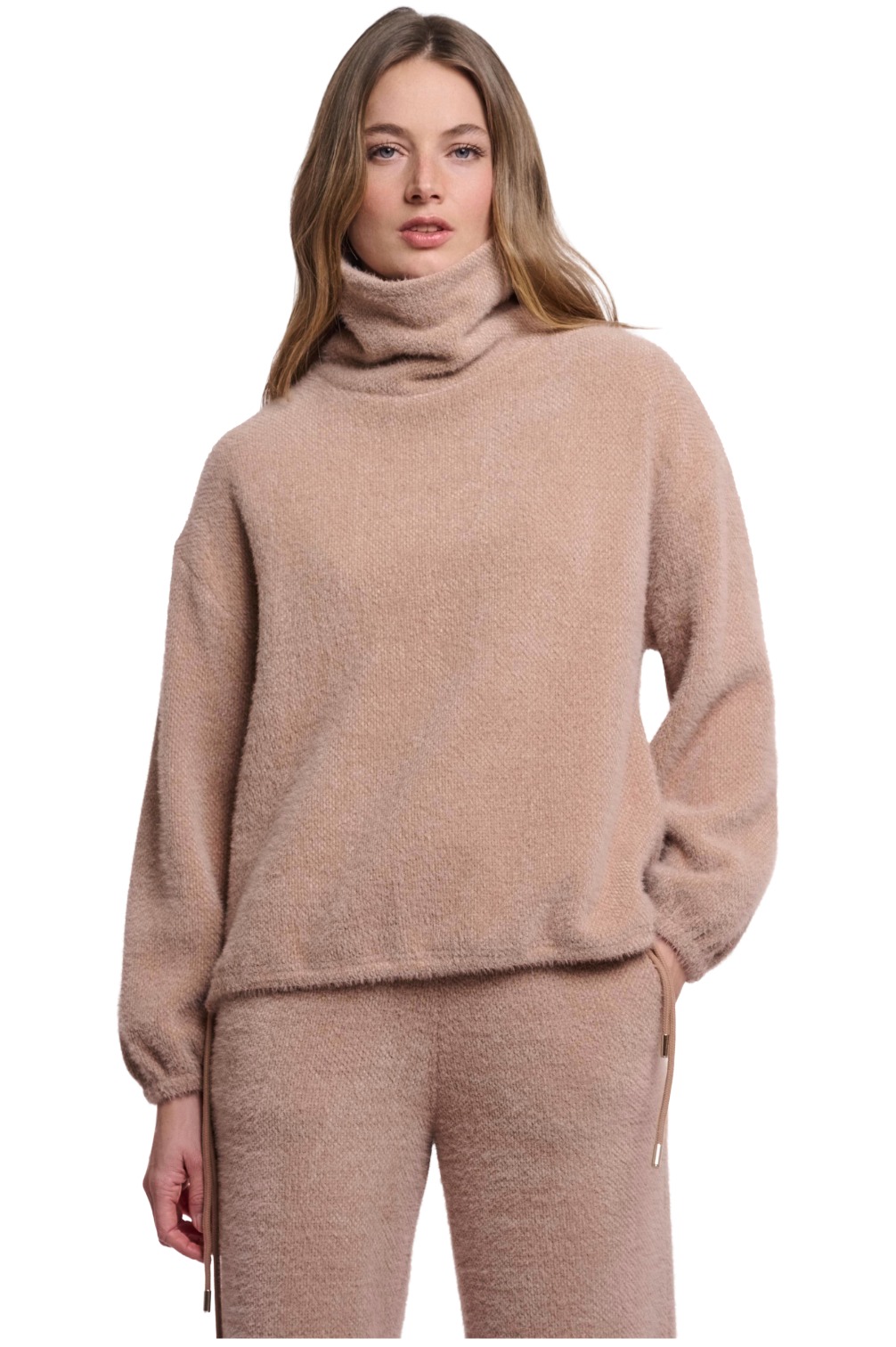 Rino & Pelle Bellar Damen Rollkragenpullover mit Tunnelzug