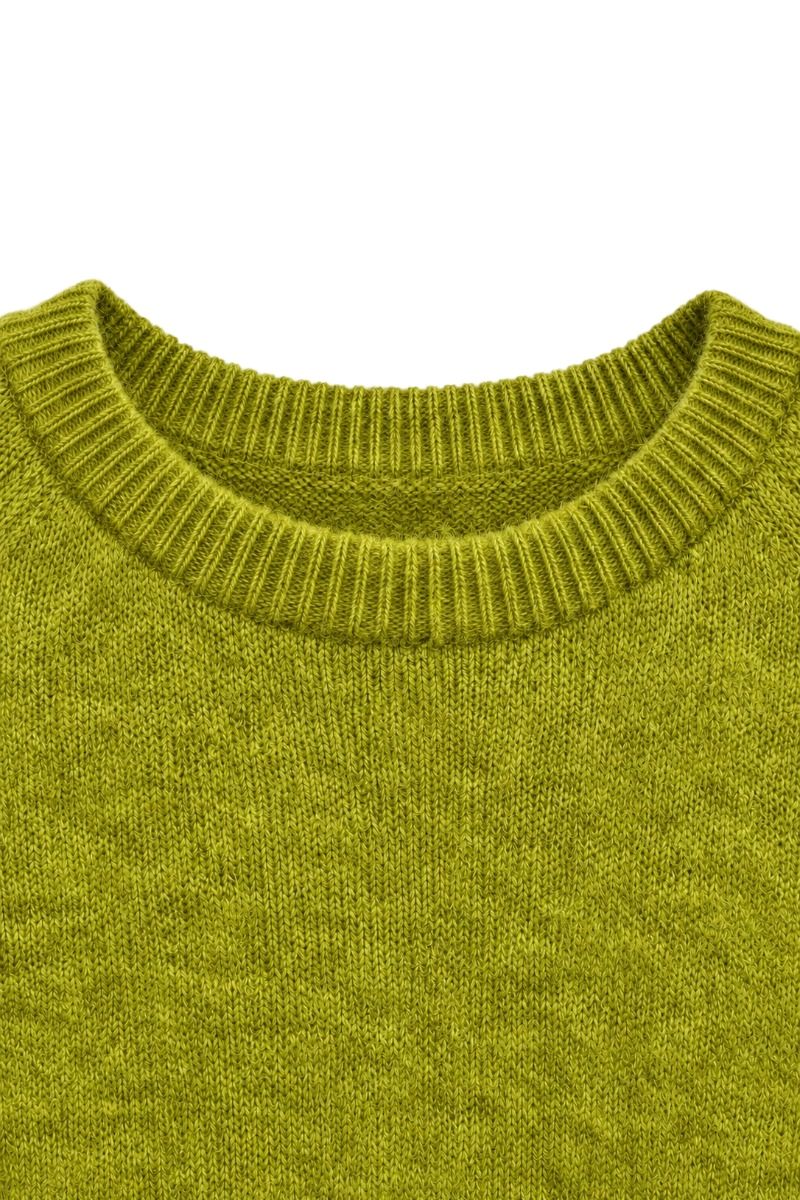 Damenpullover aus Alpaka-Wollmix mit Rundhals