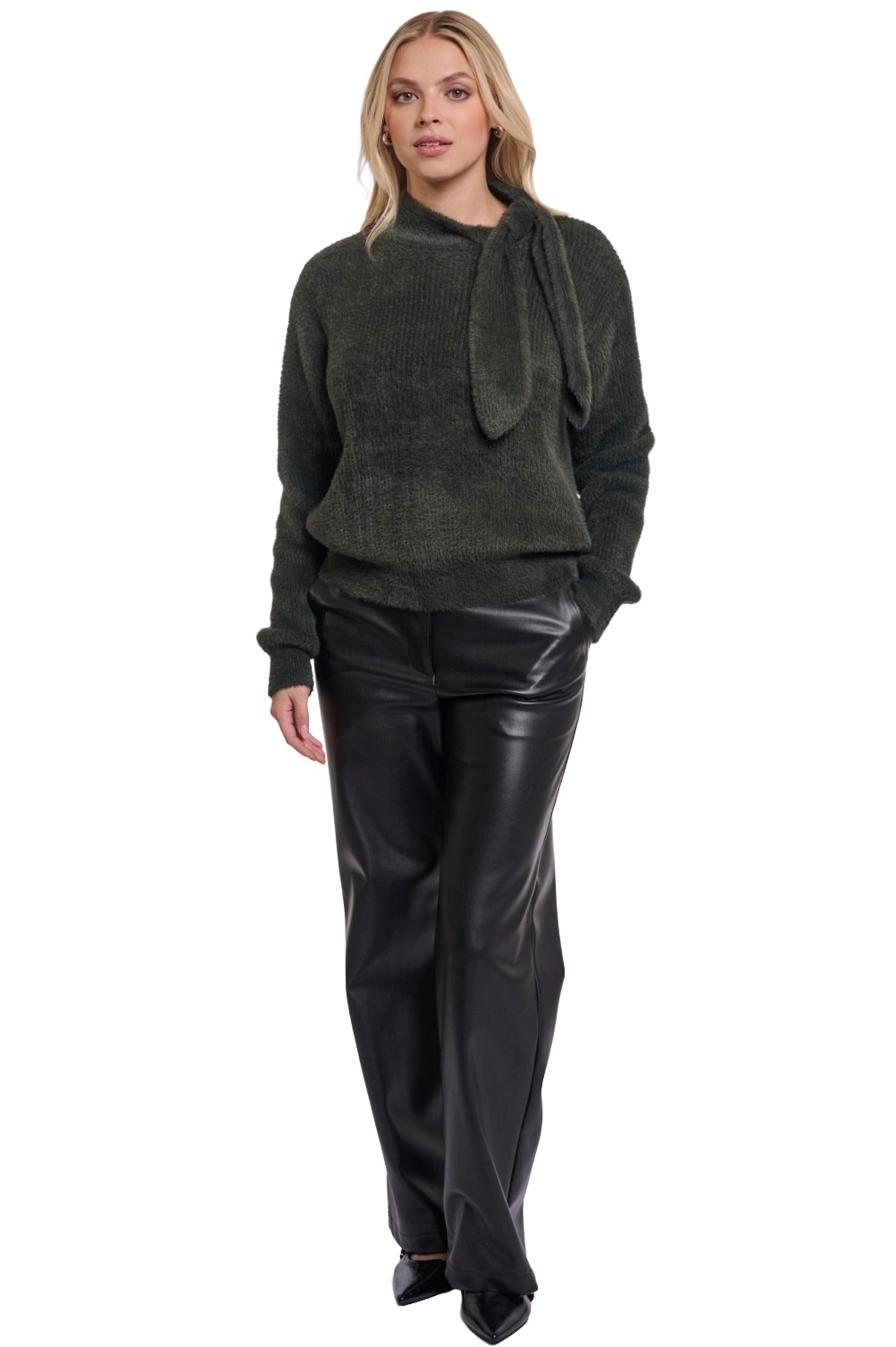 Rino & Pelle „Griselda“ Damen Pullover mit Schleifenkragen