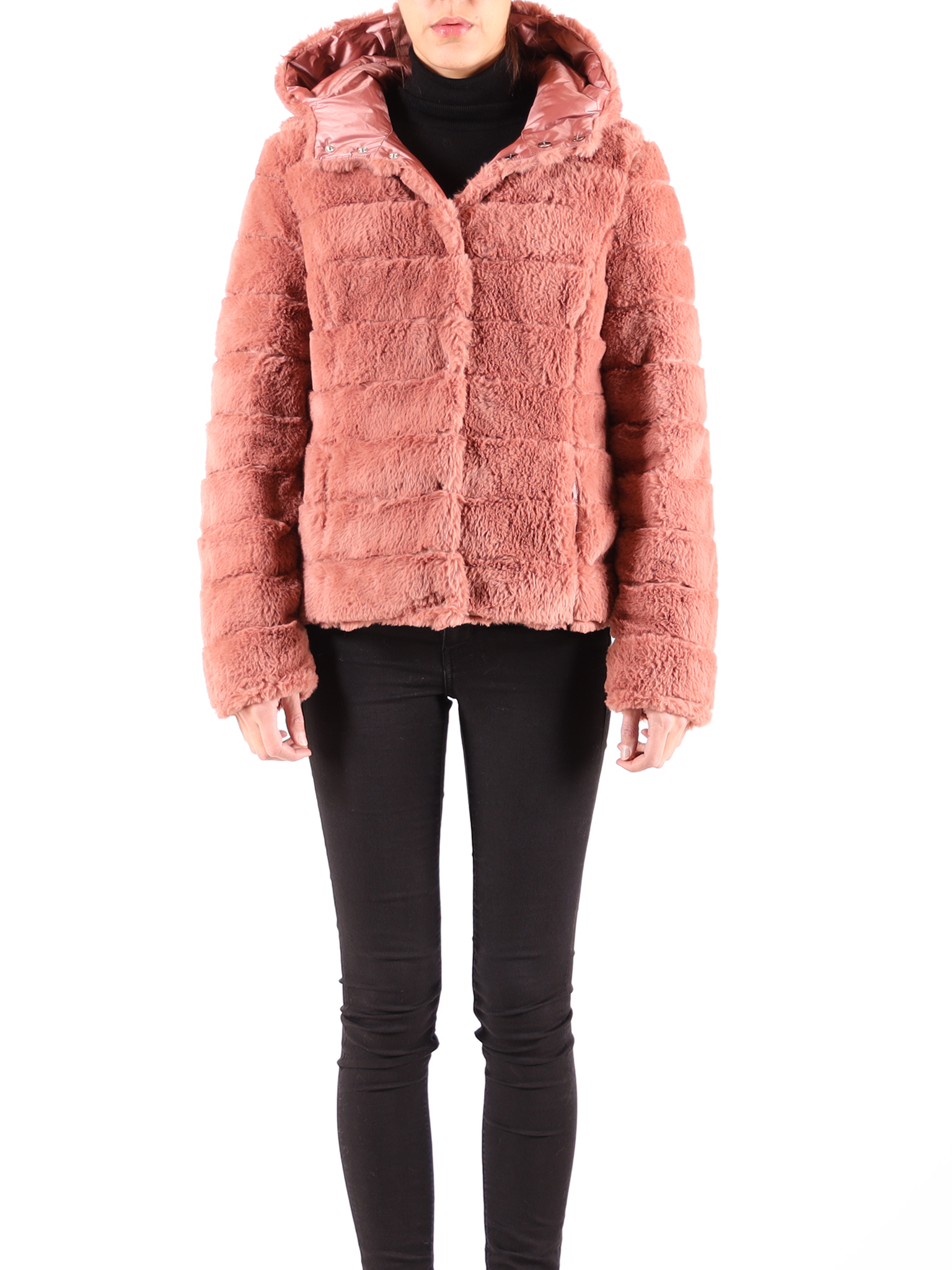 Rino & Pelle Ciarra Damen Wende Plüschjacke mit Kaputze