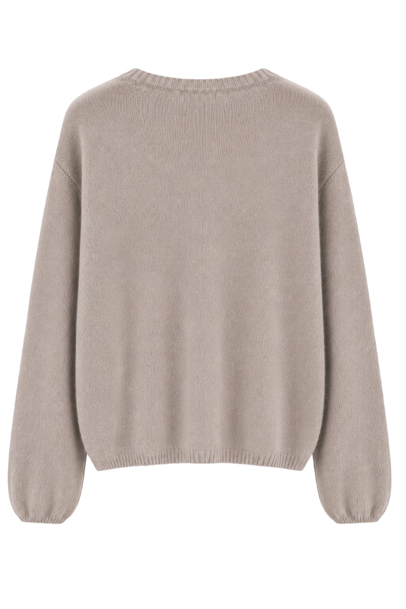 Feine Strickjacke mit Rundhals & Knopfleiste