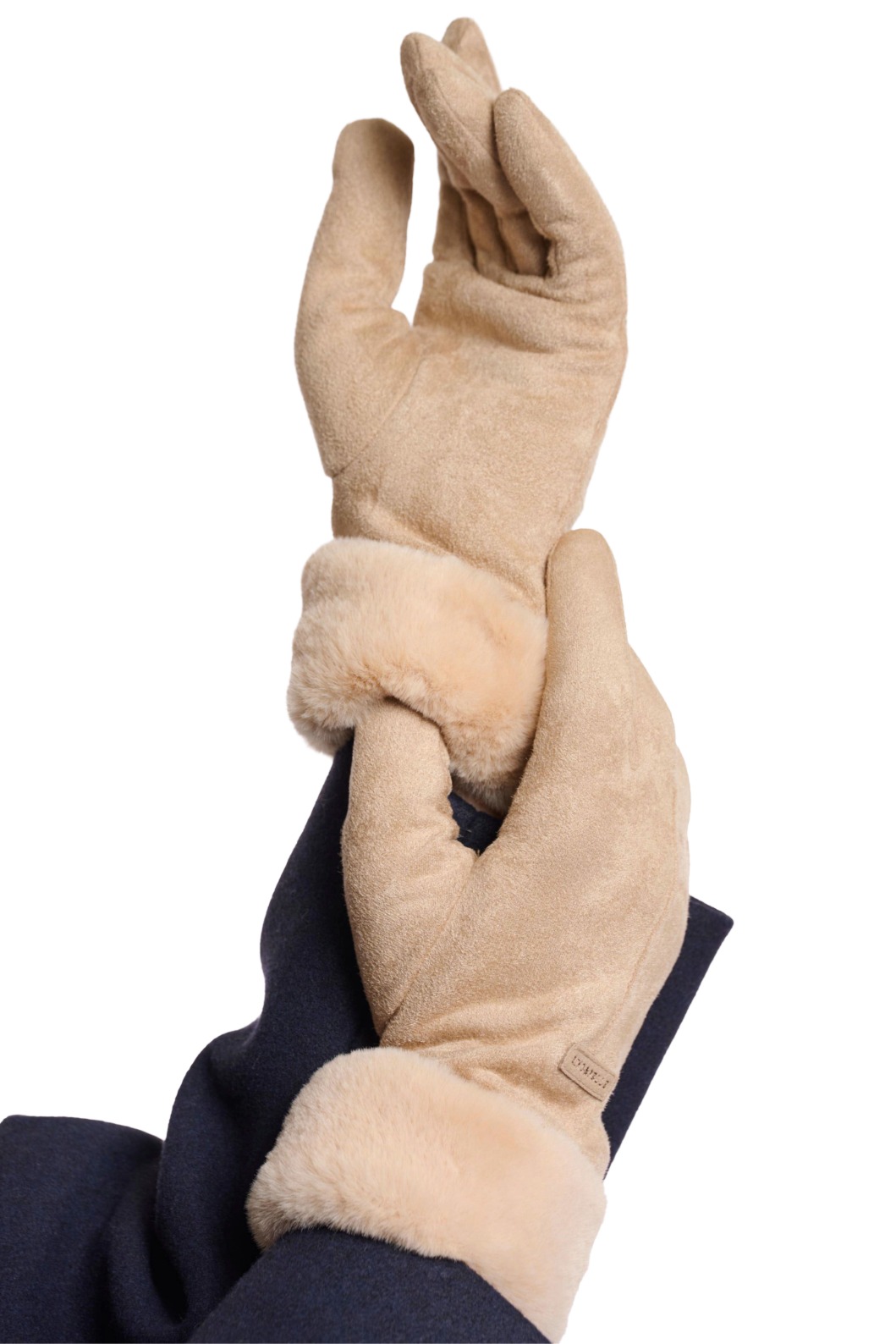 Rino & Pelle Danzo Damen Handschuhe mit Kunstfellbesatz