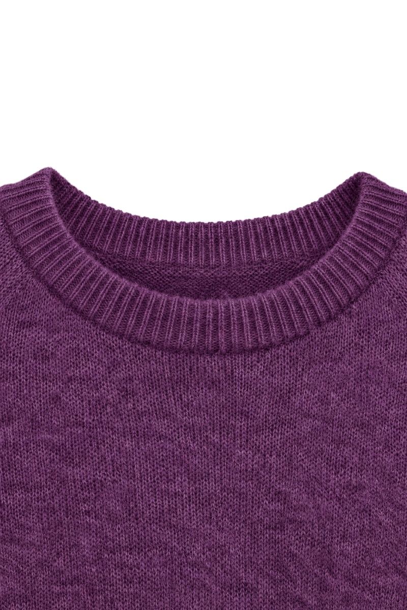Damenpullover aus Alpaka-Wollmix mit Rundhals