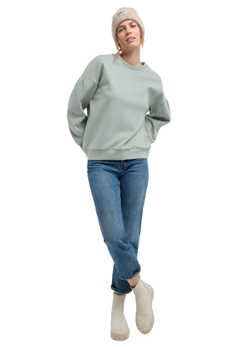 Elbsand Qivi Sweater Damen Sweatshirt mit Ballonärmeln