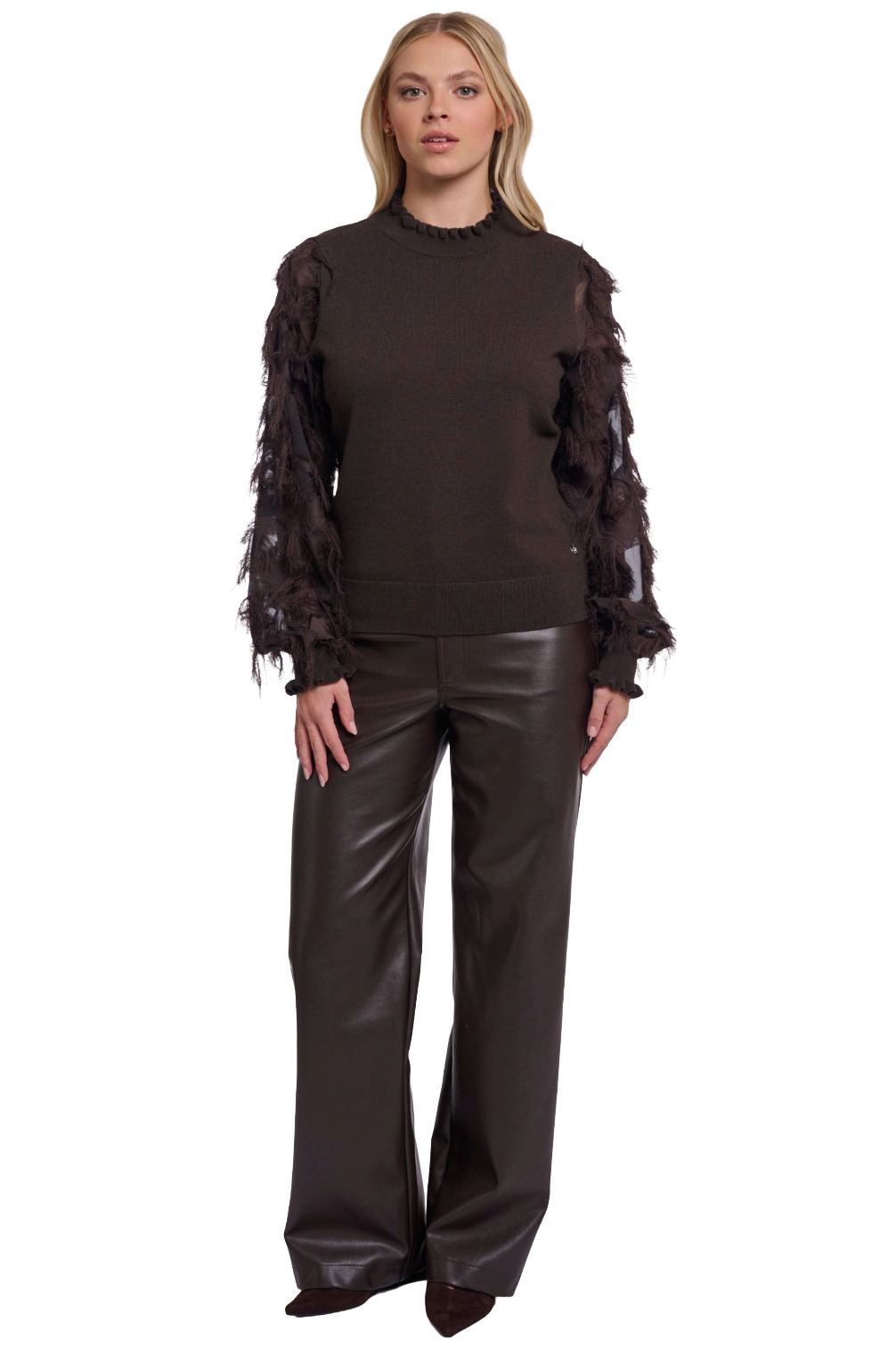 Rino & Pelle Janique Damen Pullover mit Statement-Ärmeln