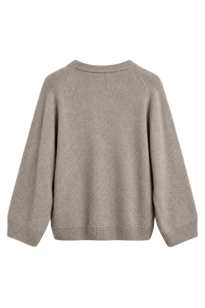 Damenpullover aus Alpaka-Wollmix mit Rundhals