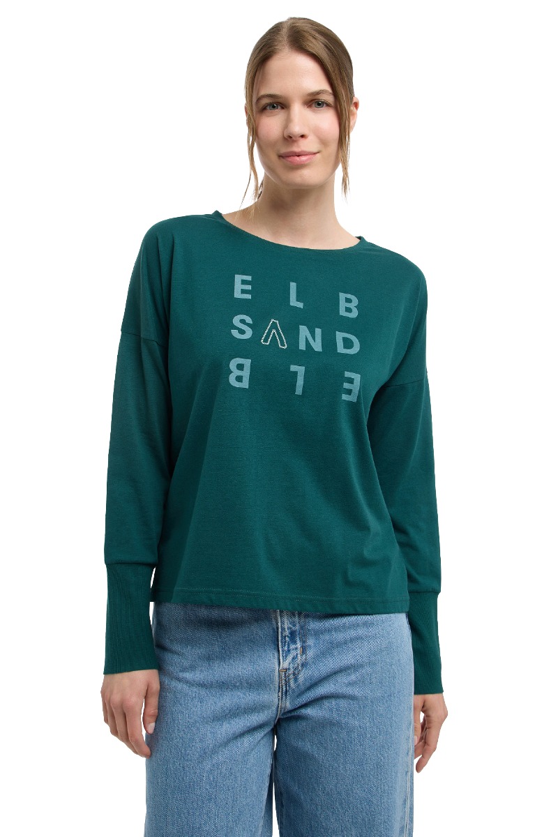 Elbsand Ingiara Damen Langarmshirt mit Logo-Print