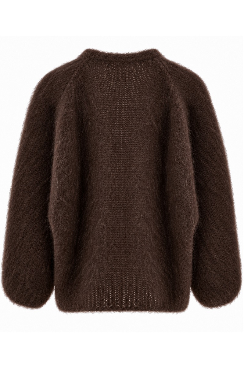Offene Kid Mohair Strickjacke – 80 % Mohair Made in Italy
