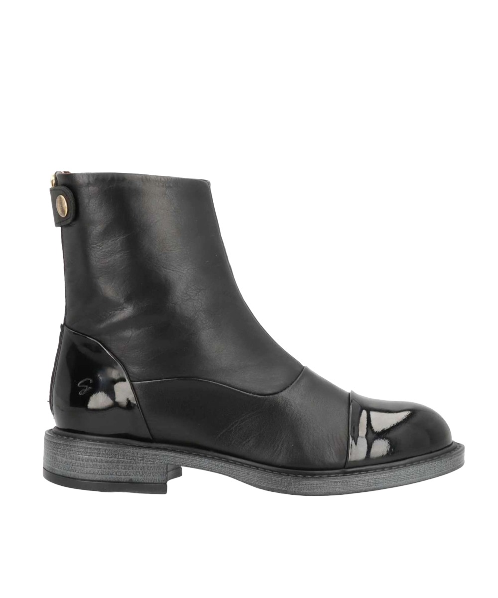 Shoedesign Copenhagen DAHLIA Leder-Stiefelette mit Lackdetails