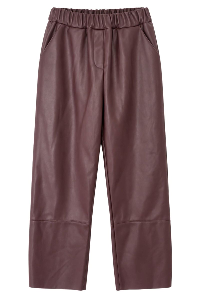 Kunstlederhose konisch mit Gummibund