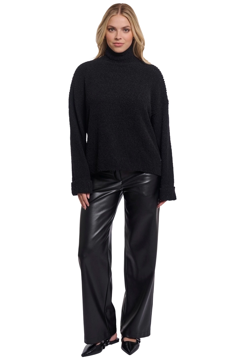 Rino & Pelle Mathilda Damen Strukturpullover mit Rollkragen