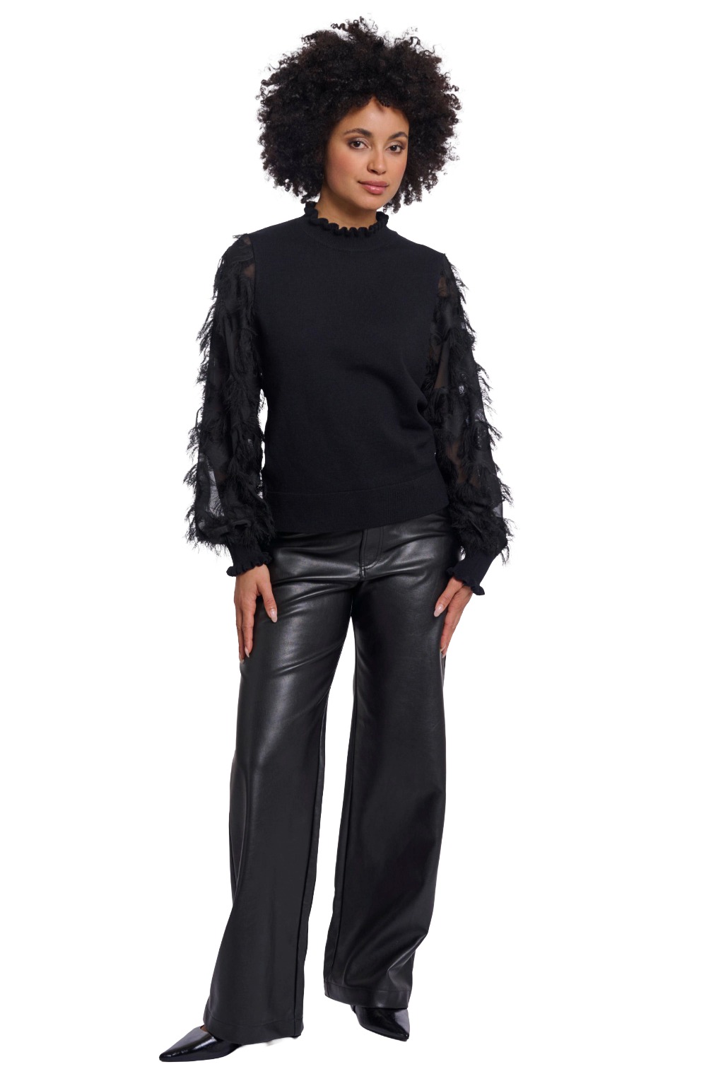 Rino & Pelle Janique Damen Pullover mit Statement-Ärmeln