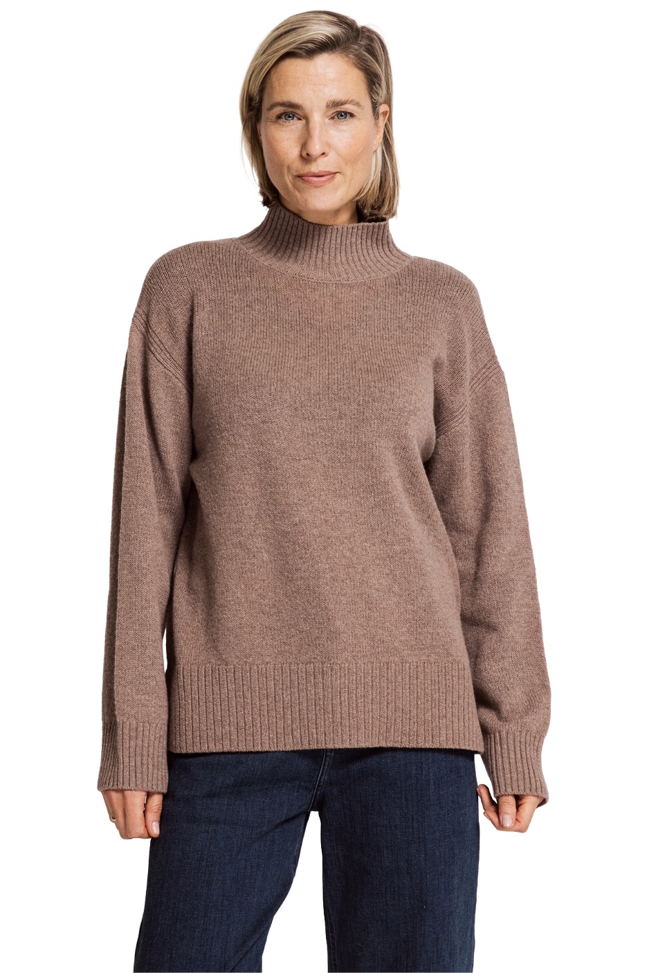 Zhrill Alana Damen Strickpullover mit Stehkragen – Relaxed Fit