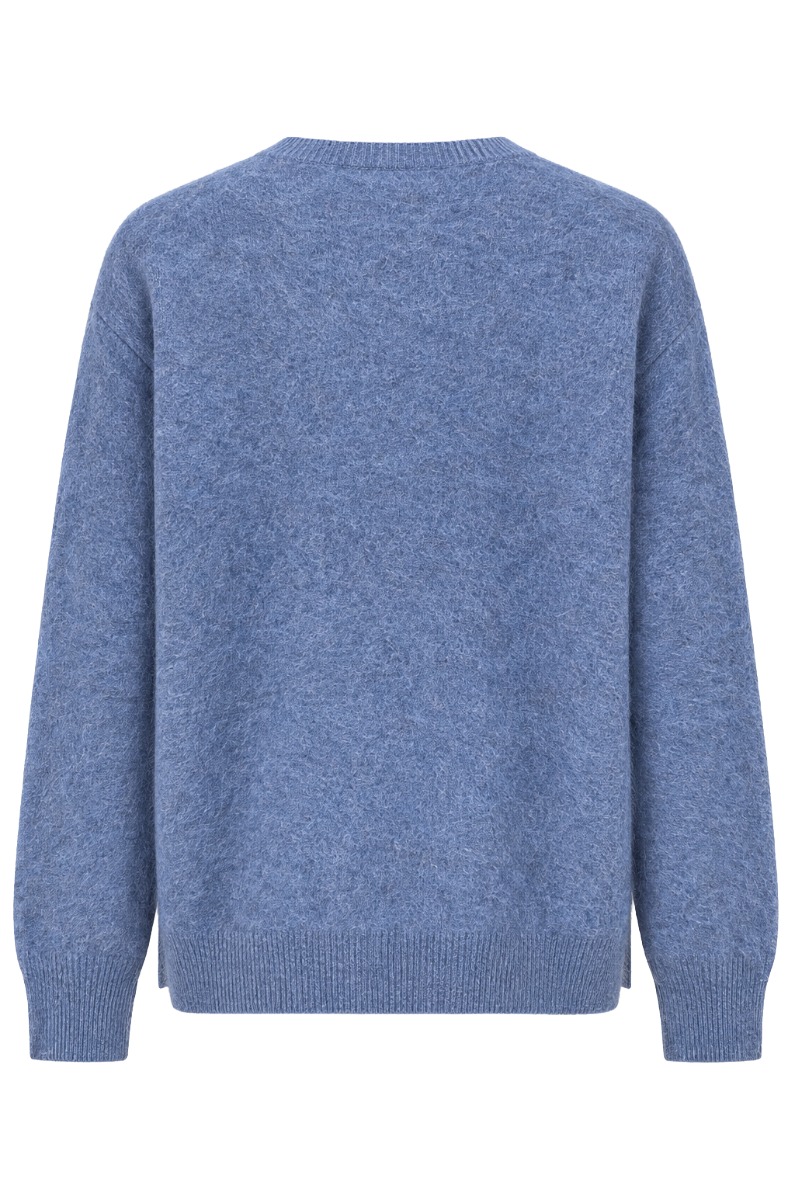 Feiner Damen Strick Pullover mit Rundhals aus Lanawolle & Kaschmir