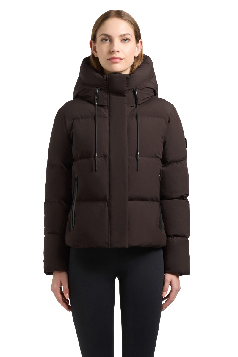 Khujo Enits 2 Matt Damen Kurz-Steppjacke mit Kapuze